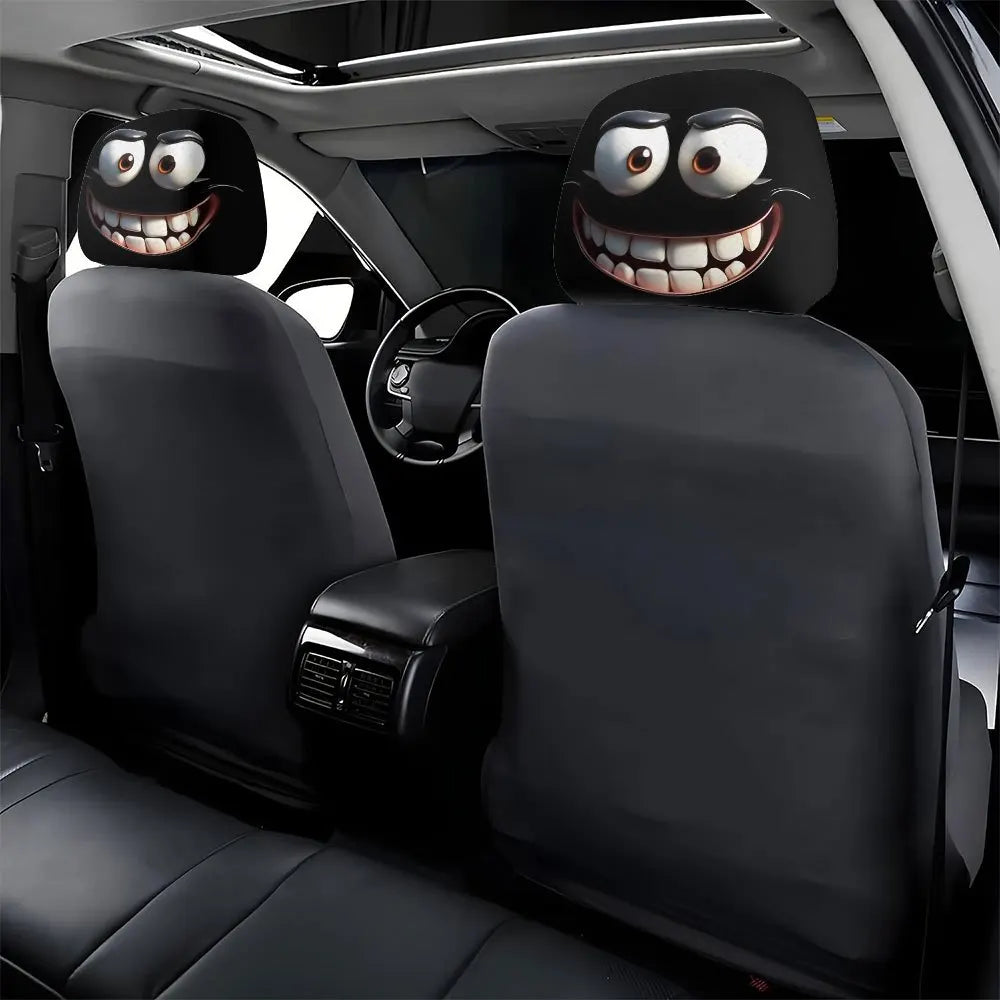ApexDrive Smiley Face Headrest Covers
