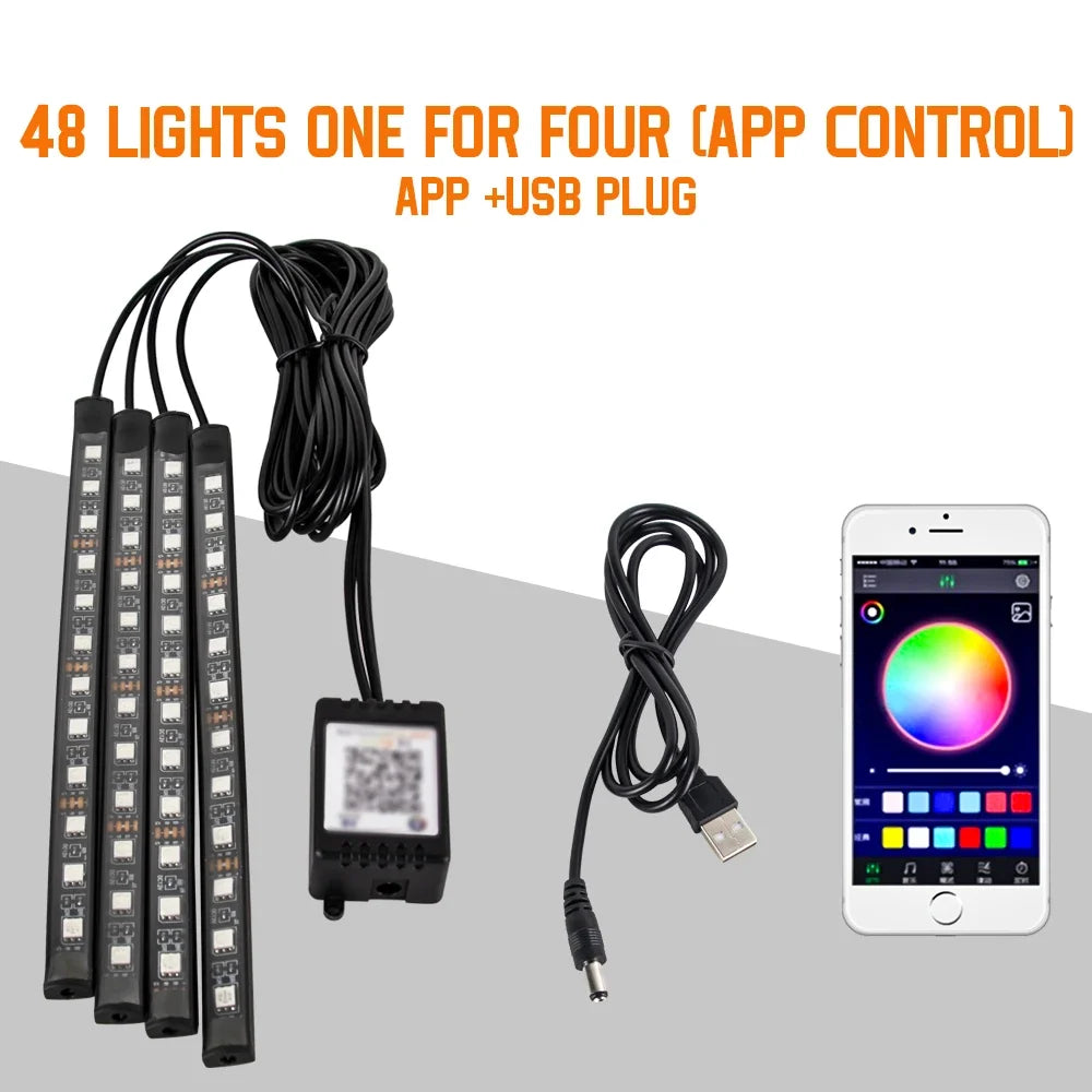 ApexDrive RGB Interior Ambient LED Lights