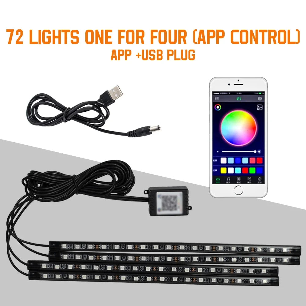 ApexDrive RGB Interior Ambient LED Lights