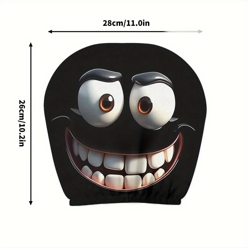 ApexDrive Smiley Face Headrest Covers