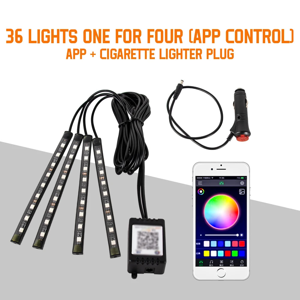 ApexDrive RGB Interior Ambient LED Lights
