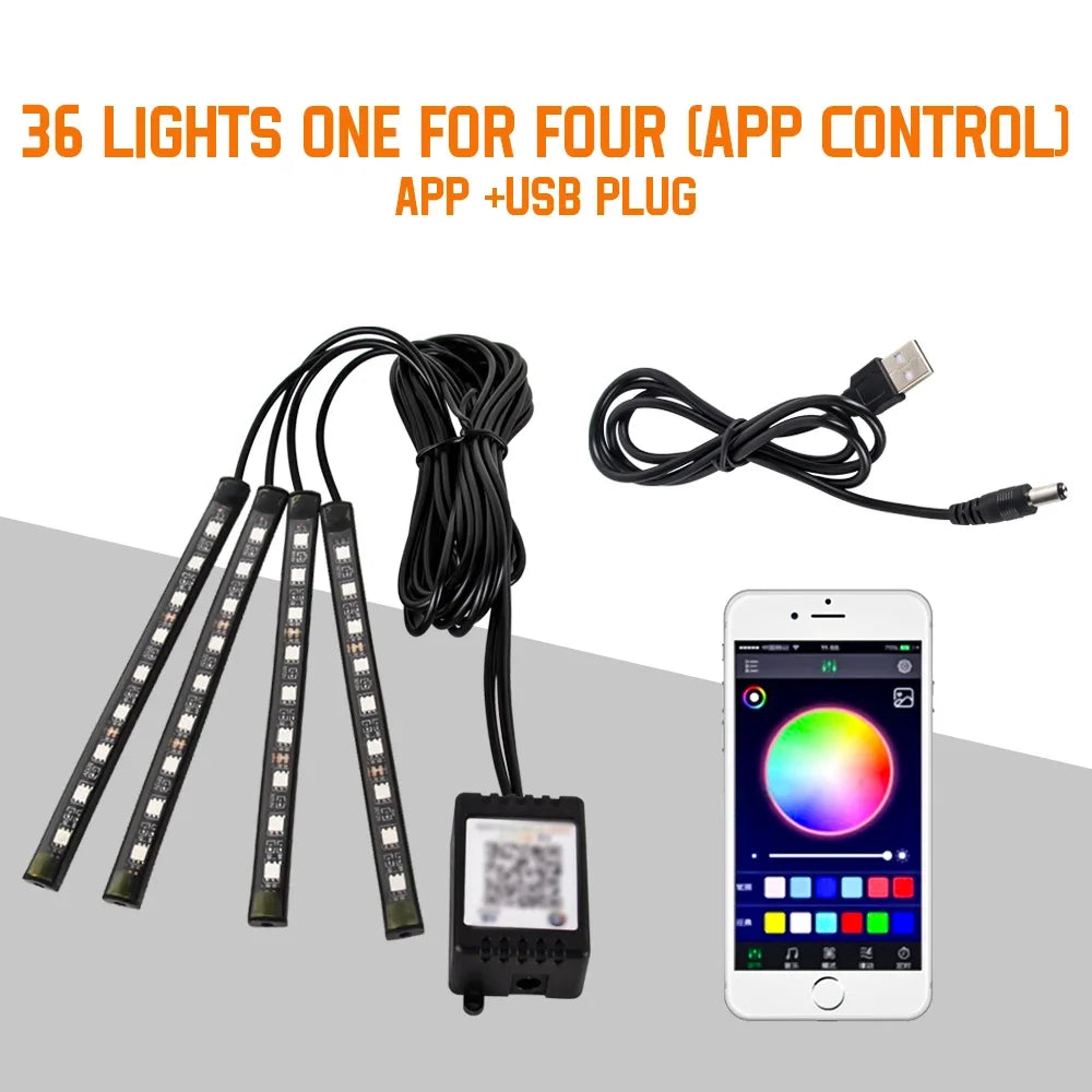 ApexDrive RGB Interior Ambient LED Lights