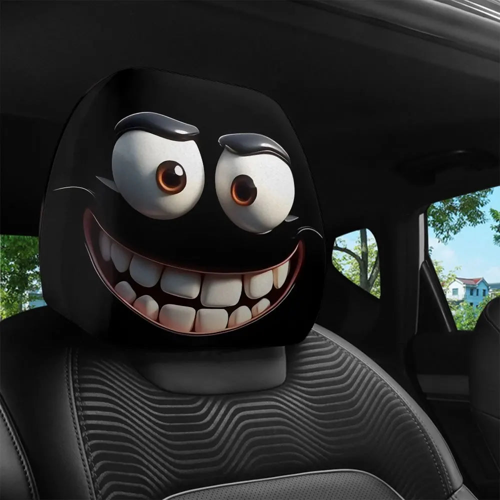 ApexDrive Smiley Face Headrest Covers