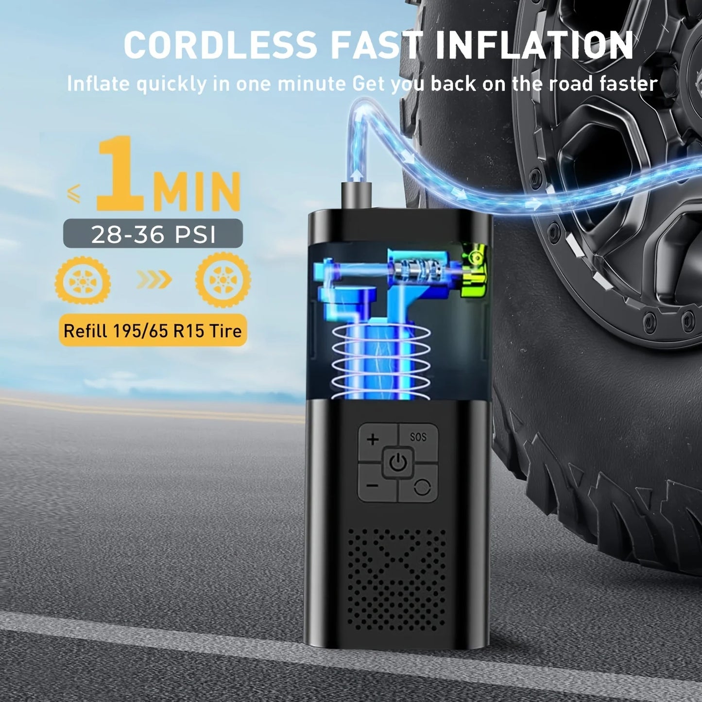 ApexDrive Portable Car Air Compressor